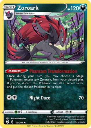 Zoroark (103/203) (Theme Deck Exclusive) [Sword & Shield: Evolving Skies] - Trinity Hobby