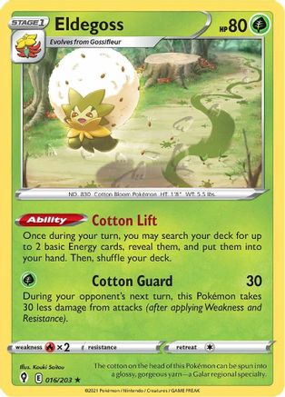 Eldegoss (016/203) (Theme Deck Exclusive) [Sword & Shield: Evolving Skies] - Trinity Hobby