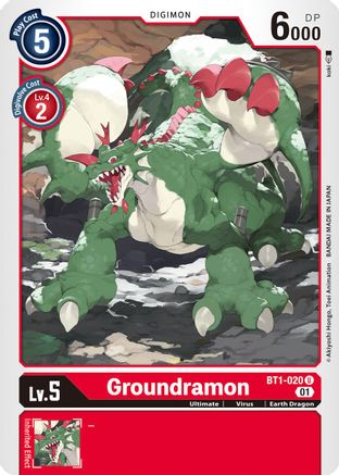 Groundramon [BT1-020] (Alternative Art) [Starter Deck: Gallantmon] - Trinity Hobby