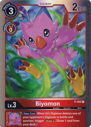 Biyomon [P-002] (Rainbow Foil) [Promotional Cards] - Trinity Hobby