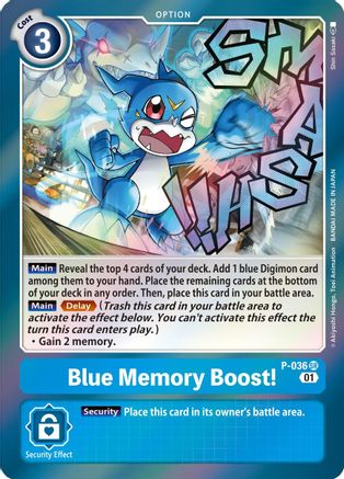 Blue Memory Boost! [P-036] [Promotional Cards] - Trinity Hobby