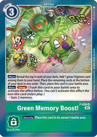 Green Memory Boost! [P-038] [Promotional Cards] - Trinity Hobby