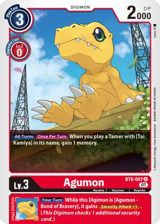 Agumon [BT6-007] [Double Diamond] - Trinity Hobby