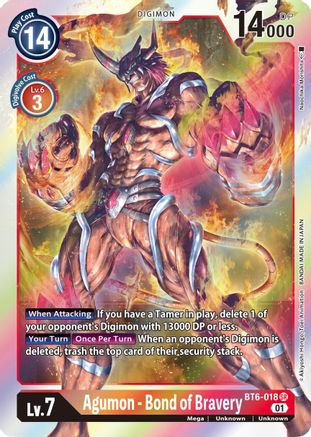 Agumon - Bond of Bravery [BT6-018] [Double Diamond] - Trinity Hobby