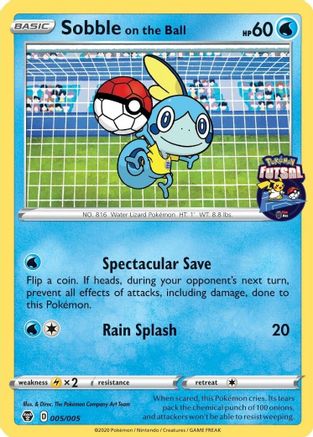 Sobble on the Ball (Pokemon Futsal) - (005/005) [Miscellaneous Cards & Products]
