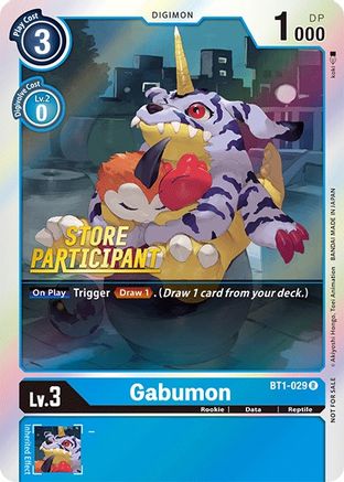 Gabumon [BT1-029] (Store Participant) [Release Special Booster Promos] - Trinity Hobby