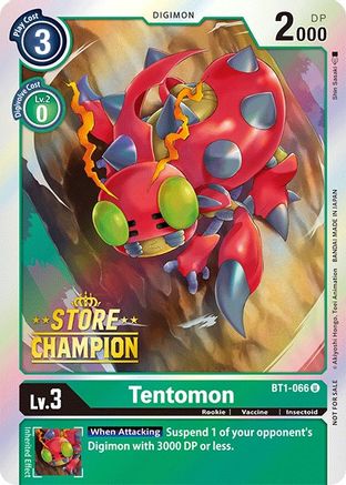 Tentomon [BT1-066] (Store Champion) [Release Special Booster Promos] - Trinity Hobby