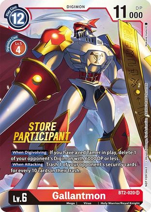 Gallantmon [BT2-020] (Store Participant) [Release Special Booster Promos] - Trinity Hobby