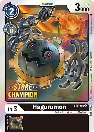 Hagurumon [BT2-052] (Store Champion) [Release Special Booster Promos] - Trinity Hobby