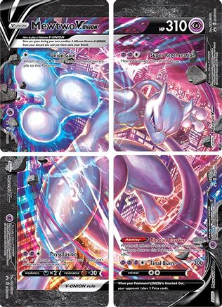 Mewtwo V-Union (Set of 4) [Sword & Shield: Black Star Promos] - Trinity Hobby