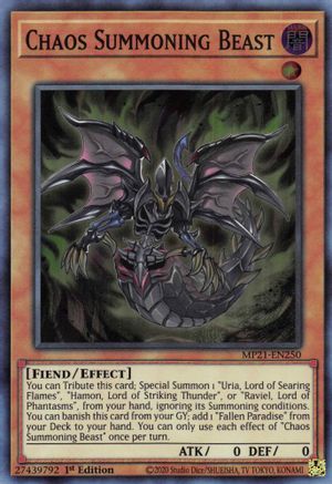 Chaos Summoning Beast [MP21-EN250] Super Rare - Trinity Hobby