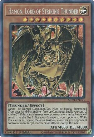 Hamon, Lord of Striking Thunder [MP21-EN253] Prismatic Secret Rare - Trinity Hobby