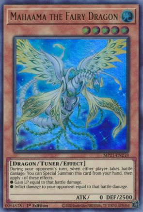 Mahaama the Fairy Dragon [MP21-EN218] Ultra Rare - Trinity Hobby