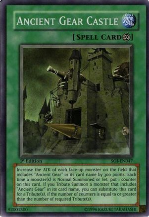 Ancient Gear Castle [SOI-EN047] - Shadow of Infinity 1st Edition - Super Rare - Trinity Hobby