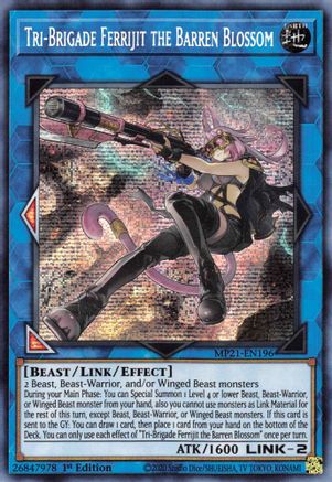 Tri-Brigade Ferrijit the Barren Blossom [MP21-EN196] Prismatic Secret Rare - Trinity Hobby