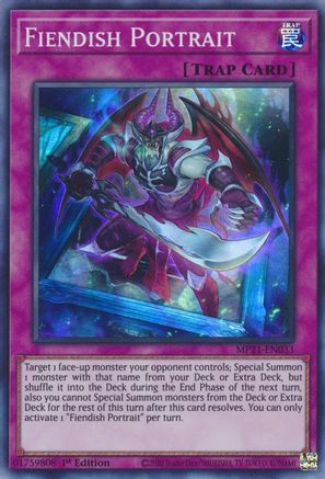 Fiendish Portrait [MP21-EN033] Super Rare - Trinity Hobby