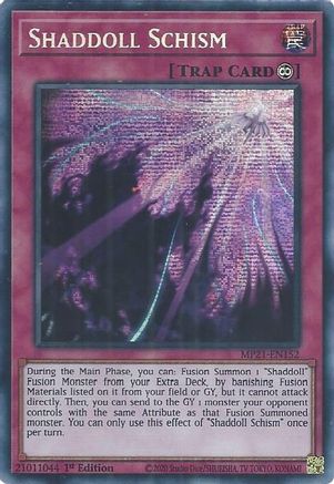 Shaddoll Schism [MP21-EN152] Prismatic Secret Rare - Trinity Hobby