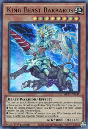 King Beast Barbaros [MP21-EN057] Ultra Rare - Trinity Hobby