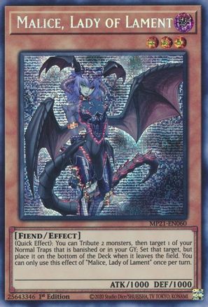 Malice, Lady of Lament [MP21-EN060] Prismatic Secret Rare - Trinity Hobby