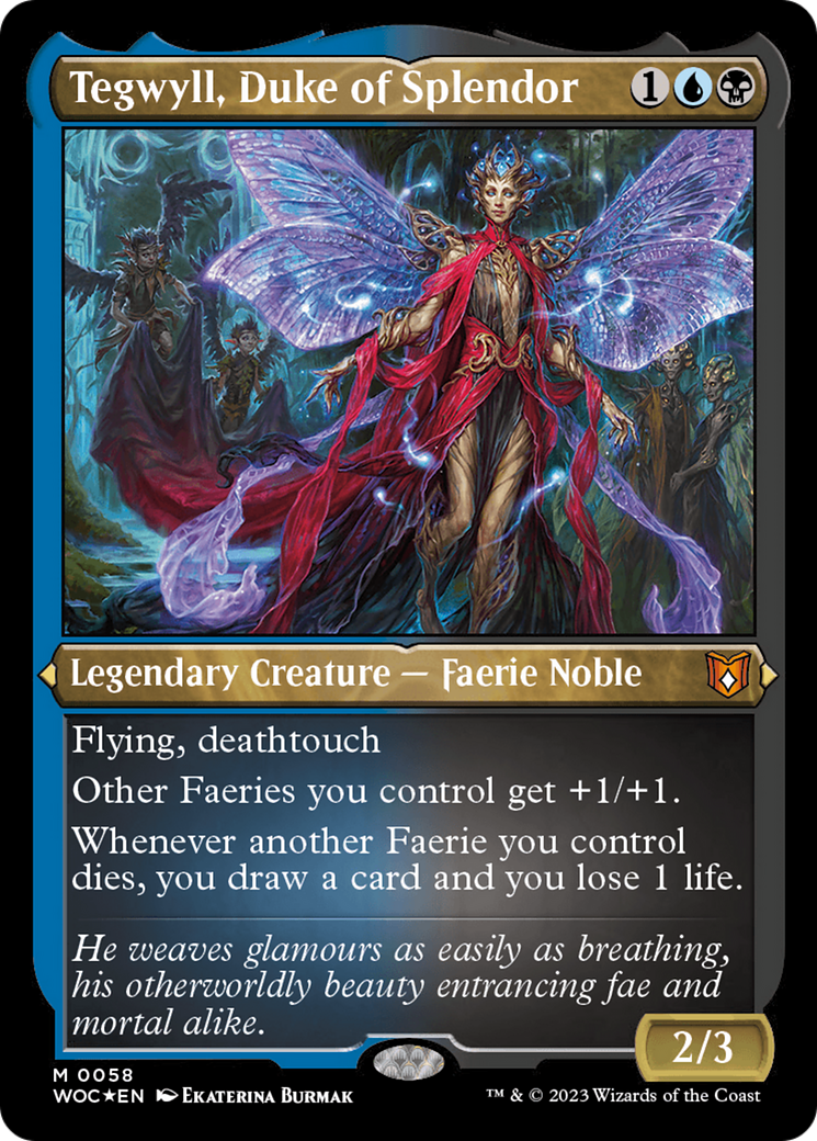 Tegwyll, Duke of Splendor (WOC-058) - [Wilds of Eldraine Commander] Foil - Trinity Hobby