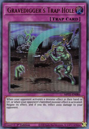 Gravedigger's Trap Hole [MP21-EN086] Ultra Rare - Trinity Hobby