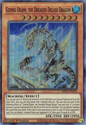 Gizmek Okami, the Dreaded Deluge Dragon [MP21-EN121] Super Rare - Trinity Hobby