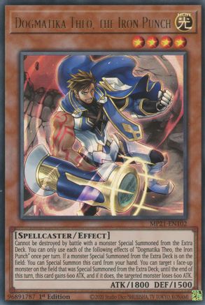 Dogmatika Theo, the Iron Punch [MP21-EN102] Ultra Rare - Trinity Hobby
