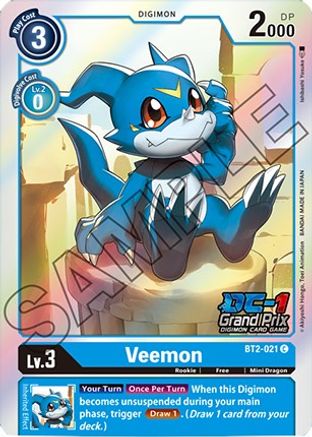 Veemon [BT2-021] (DC-1 Grand Prix) [Release Special Booster Promos] - Trinity Hobby