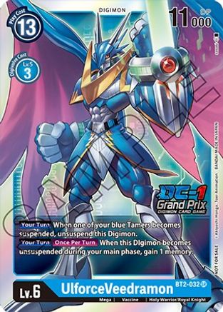 UlforceVeedramon [BT2-032] (DC-1 Grand Prix) [Release Special Booster Promos] - Trinity Hobby