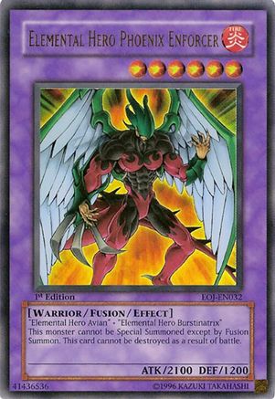 Elemental Hero Phoenix Enforcer [EOJ-EN032] Ultra Rare - Trinity Hobby