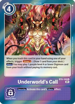 Underworld's Call [BT6-108] [Double Diamond] - Trinity Hobby