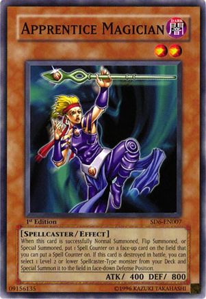 Apprentice Magician [SD6-EN007] - Structure Deck: Spellcaster's Judgment 1st Edition - Common / Short Print - Trinity Hobby
