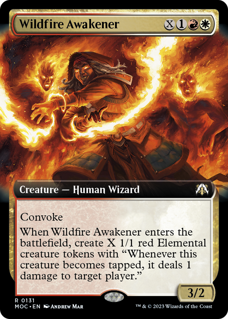 Wildfire Awakener (Extended Art) [March of the Machine Commander] - Trinity Hobby