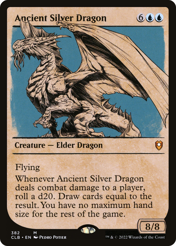 Ancient Silver Dragon (Showcase) [Commander Legends: Battle for Baldur's Gate] - Trinity Hobby