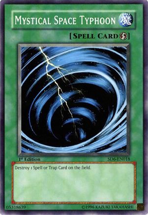 Mystical Space Typhoon [SD6-EN018] - Structure Deck: Spellcaster's Judgment Unlimited - Common / Short Print - Trinity Hobby