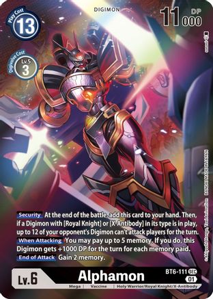 Alphamon [BT6-111] (Alternate Art) [Double Diamond] - Trinity Hobby