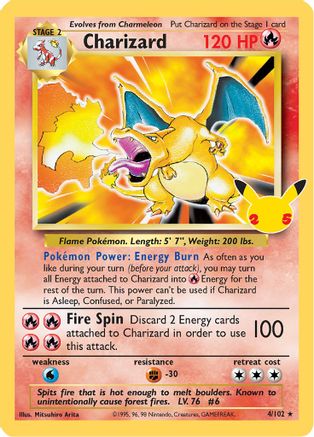Charizard (4/102) [Celebrations: 25th Anniversary - Classic Collection] - Trinity Hobby