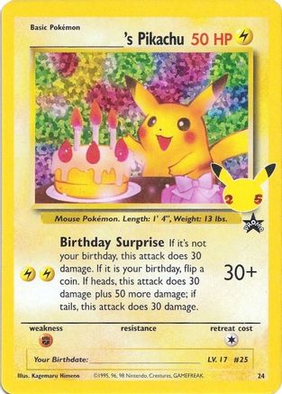 _____'s Pikachu (24) [Celebrations: 25th Anniversary - Classic Collection] - Trinity Hobby