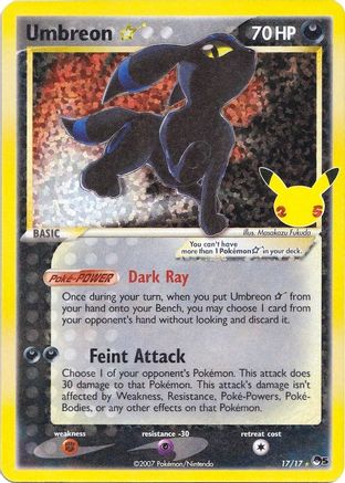 Umbreon (17/17) (Star) [Celebrations: 25th Anniversary - Classic Collection] - Trinity Hobby
