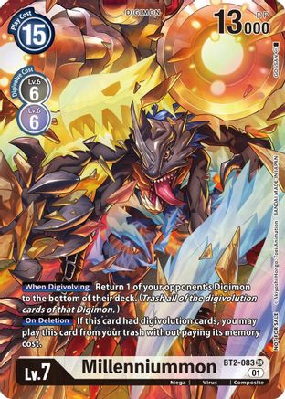 Millenniummon [BT2-083] (1-Year Anniversary Box Topper) [Promotional Cards] - Trinity Hobby