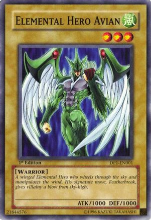 Elemental Hero Avian [DP1-EN001] - Duelist Pack 1: Jaden Yuki Unlimited - Common / Short Print - Trinity Hobby