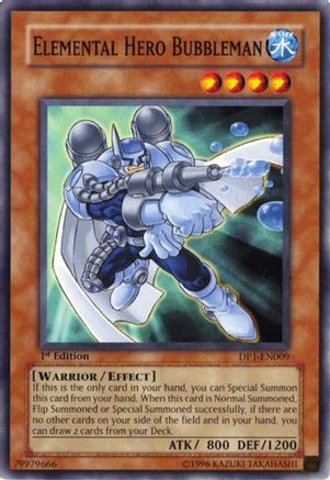 Elemental Hero Bubbleman [DP1-EN009] - Duelist Pack 1: Jaden Yuki 1st Edition - Common / Short Print - Trinity Hobby