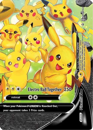 Pikachu V-UNION (SWSH142) (Celebrations) [Sword & Shield: Black Star Promos] - Trinity Hobby