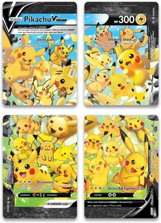 Pikachu V-UNION (Set of 4) [Sword & Shield: Black Star Promos] - Trinity Hobby