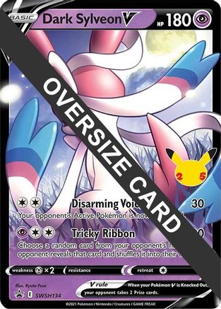 Dark Sylveon V (SWSH134) (Jumbo Card) [Sword & Shield: Black Star Promos] - Trinity Hobby