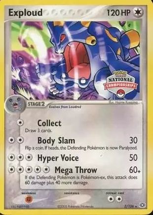 Exploud (3/106) (National Championship Promo) [EX: Emerald] - Trinity Hobby
