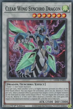Clear Wing Synchro Dragon [LED8-EN001] Super Rare - Trinity Hobby