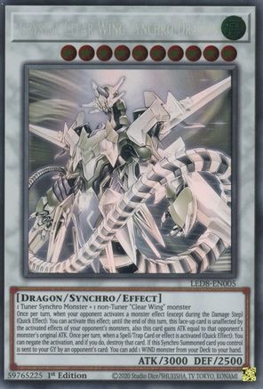 Crystal Clear Wing Synchro Dragon [LED8-EN005] Ghost Rare - Trinity Hobby