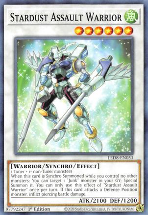 Stardust Assault Warrior [LED8-EN053] Common - Trinity Hobby