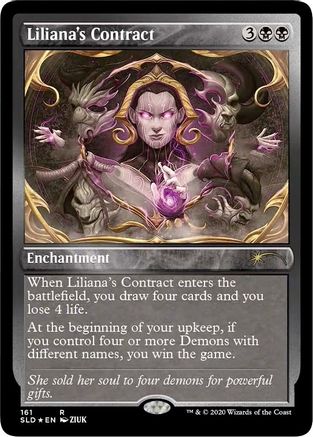 Liliana's Contract (161) (Foil Etched) (SLD-161) - [Secret Lair Drop Series] Foil - Trinity Hobby